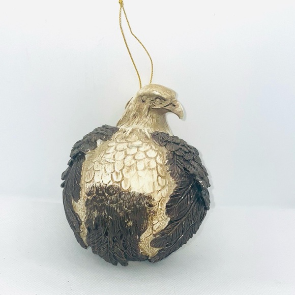 Source Unknown Other - RARE Vintage Christmas Holiday Ornament Bald American EAGLE Large Orb Like Xmas
